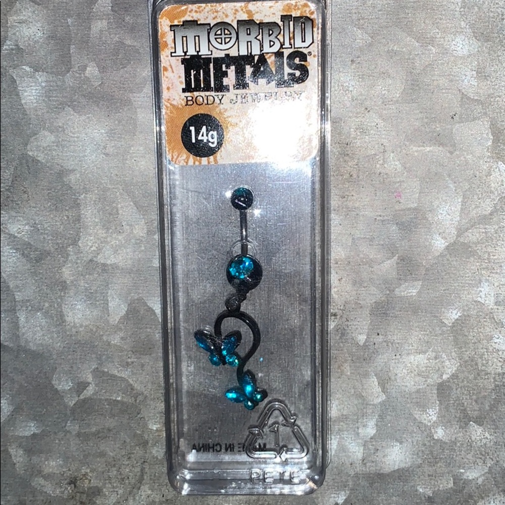 Black & Turquoise Belly Jewelry